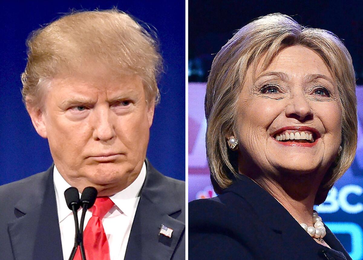 Presumptive Republican presidential nominee Donald Trump and Democratic rival Hillary Clinton.