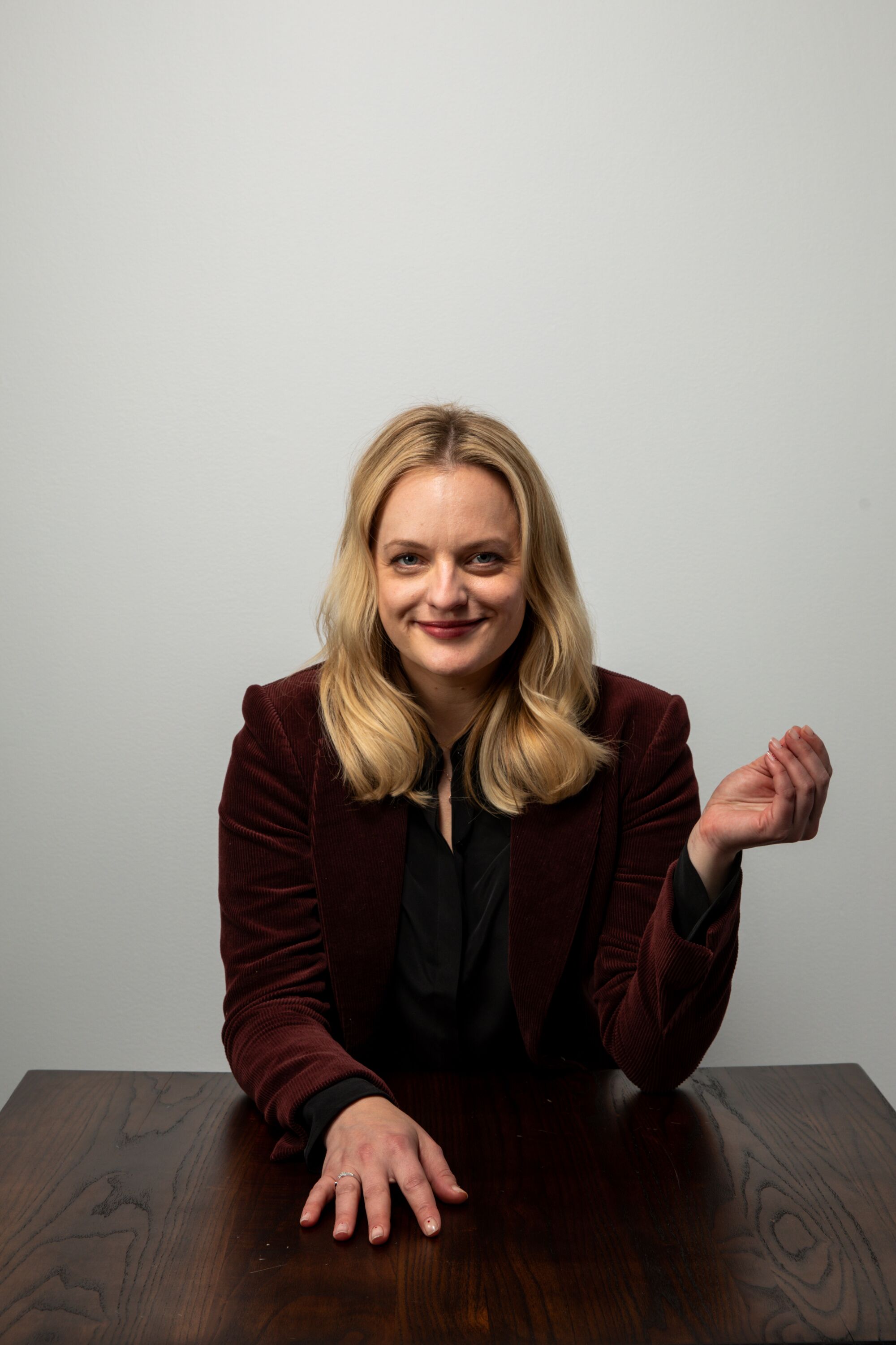 Elisabeth Moss of “Shirley,” photographed in the L.A. Times Studio at the Sundance Film Festival.