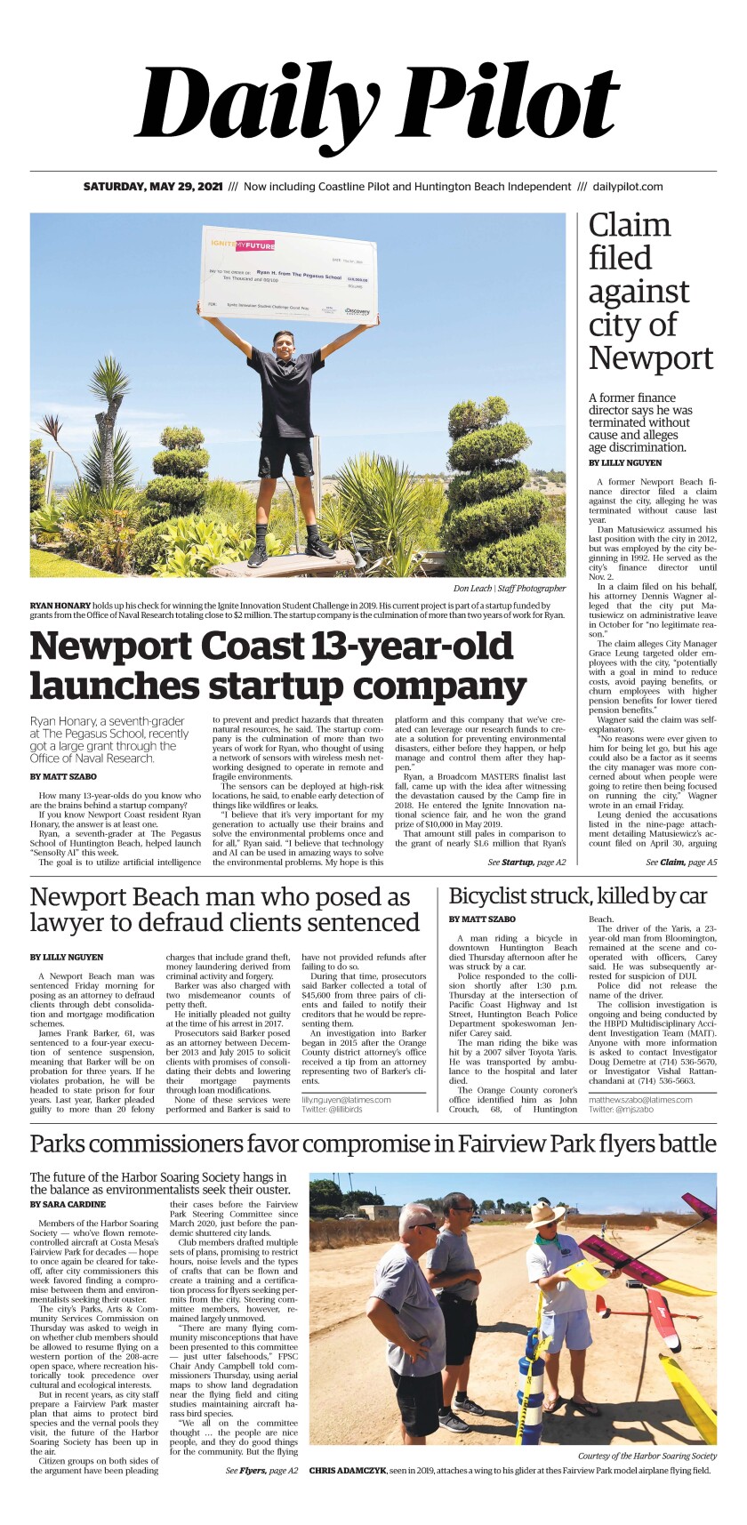 Daily Pilot E Newspaper Saturday May 29 21 Los Angeles Times Daily Pilot E Newspaper Saturday May 29 21 Los Angeles Times