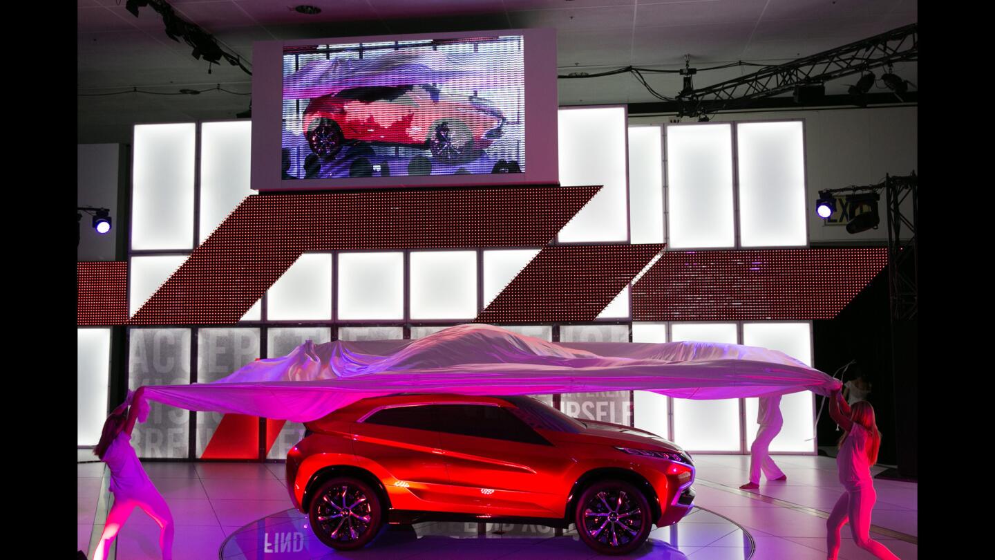 The Mitsubishi concept XR-PHEV at the 2014 Los Angeles Auto Show on Nov. 20, 2014.