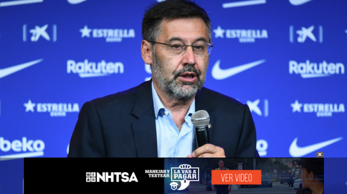 El presidente del FC Barcelona, Josep Maria Bartomeu