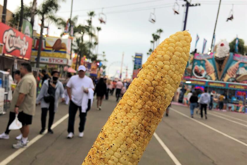 Roasted corn on the cob from Corn Star at the 2022 San Diego County Fair.