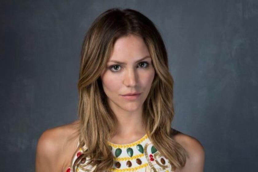 SAN DIEGO, CA --JULY 21, 2016-- Katharine McPhee, of Scorpion, photographed in the L.A. Times Hero Complex photo studio at Comic-Con 2016, in San Diego, July 21, 2016. (Jay L. Clendenin / Los Angeles Times)