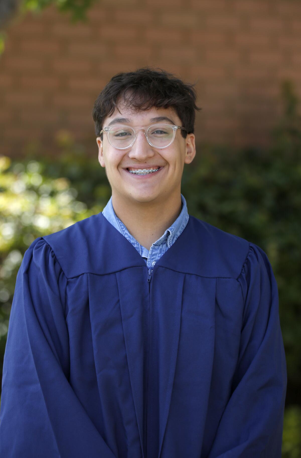 Lucas Hernandez, 18, of Tustin, is a Newport Christian School graduating senior. The school will have its graduation in July.