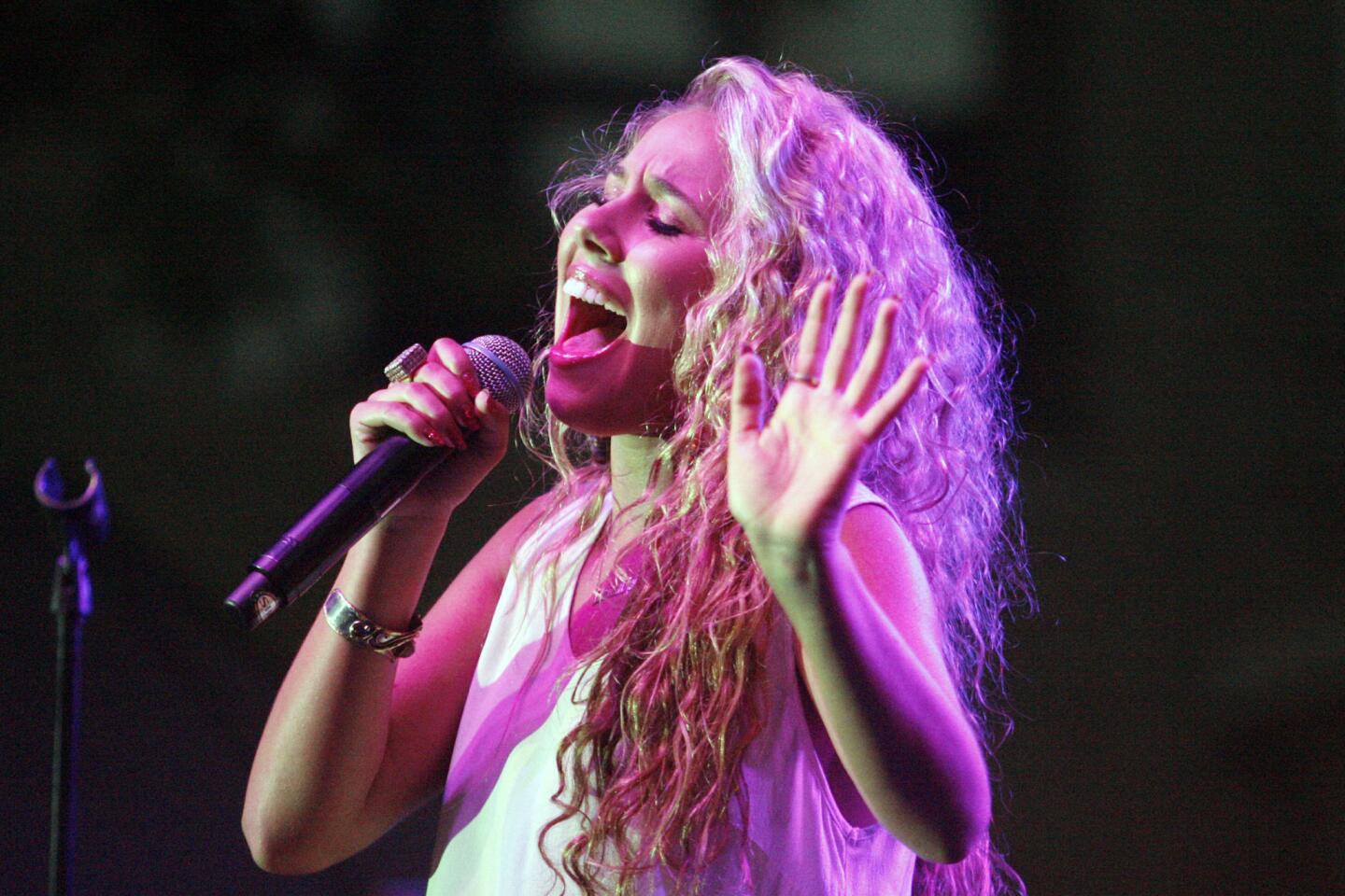 American Idol Haley Reinhart performs at the Americana in Glendale on Thursday, August 23, 2012.