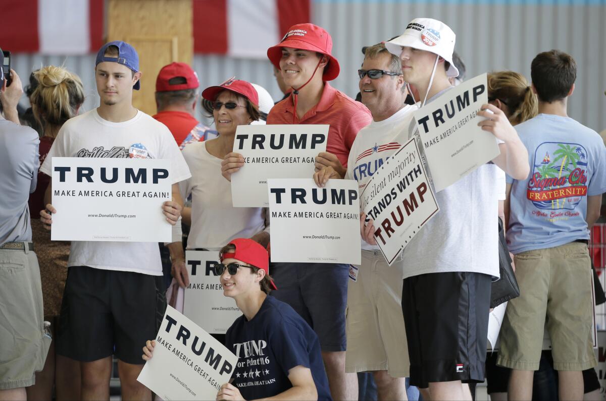Trump supporters in Omaha, Neb.