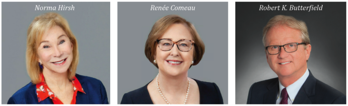 Promises2Kids co-founders Norma Hirsh, Renée Comeau and Robert K. Butterfield