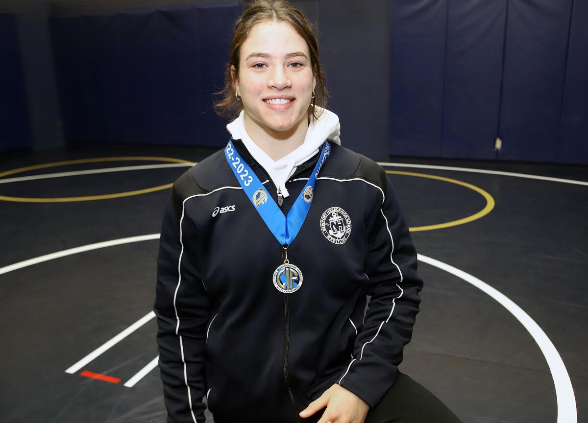 Newport Harbor's Duda Rodrigues is the CIF State individual wrestling champion in the 150-pound weight class.