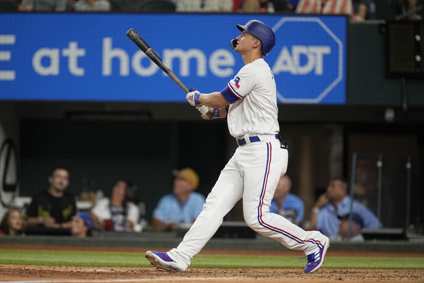 Texas Rangers' Jonah Heim runs the bases after a solo home run in the fifth  inning against the Toronto Blue Jays in a baseball game, Sunday, June 18,  2023, in Arlington, Texas. (