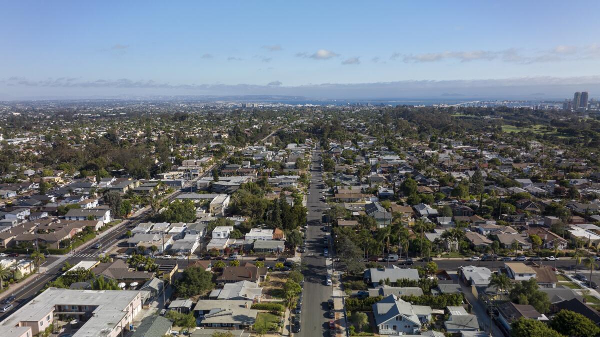 An aerial view of the North Park neighborhood