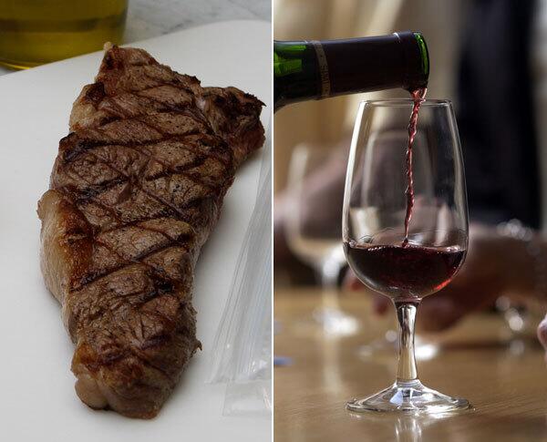 If your idea of a romantic meal is steak and a good cabernet...