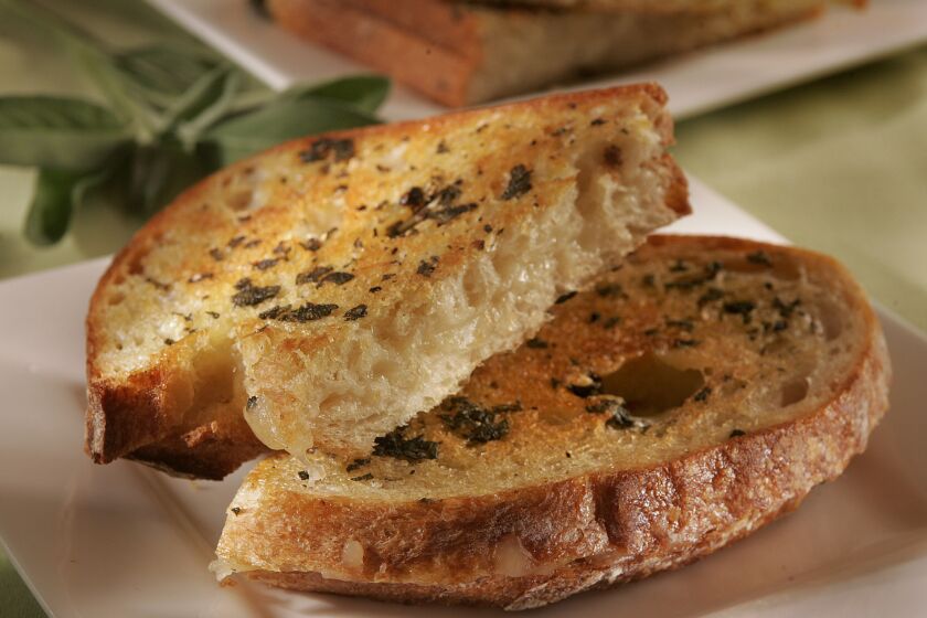 Wedge some grated fontina cheese between slices of country white bread, the simple sandwich brushed with fresh sage-infused olive oil before grilling. Recipe: Grilled fontina and sage