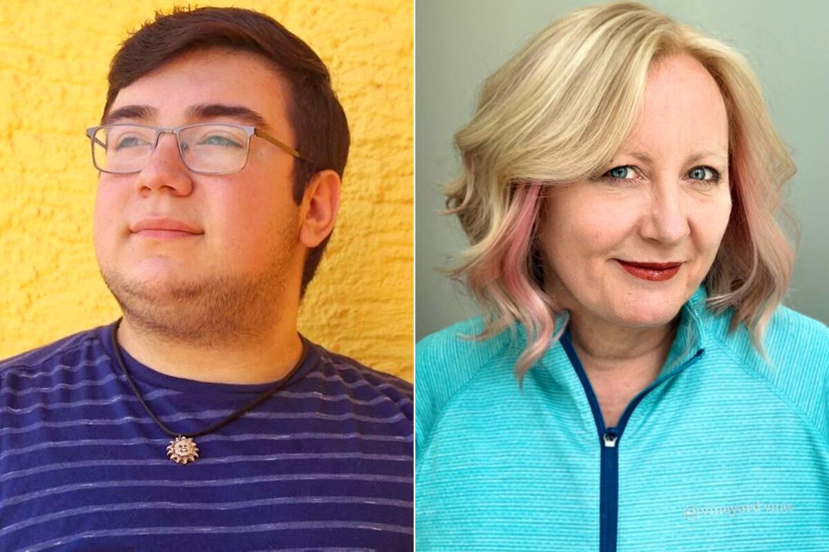 Portrait of Alejandro Vazquez, left, and Paula Taylor