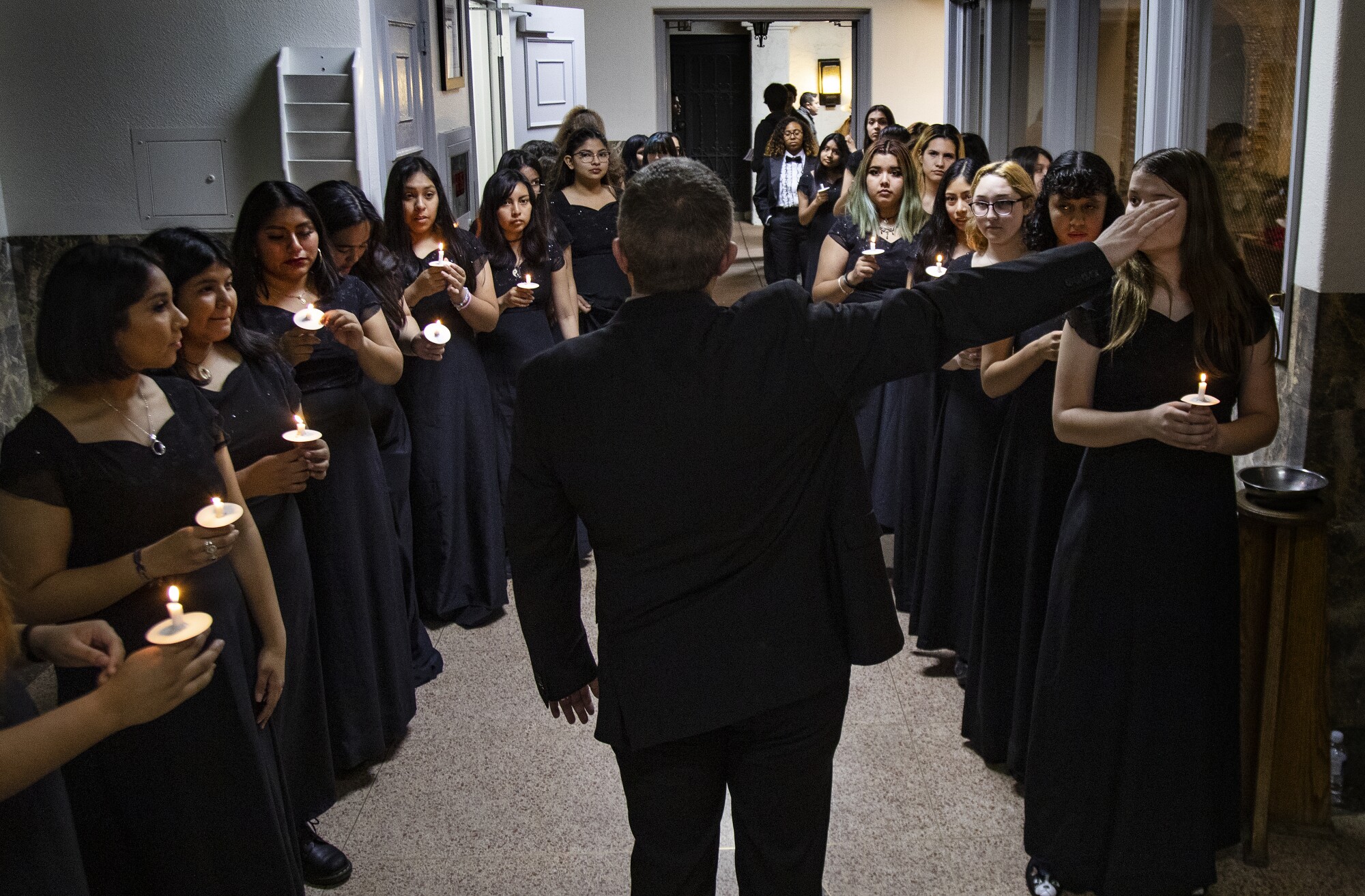 Chorale students from Grand Arts, Ramon Cortines School of Visual Performing Arts