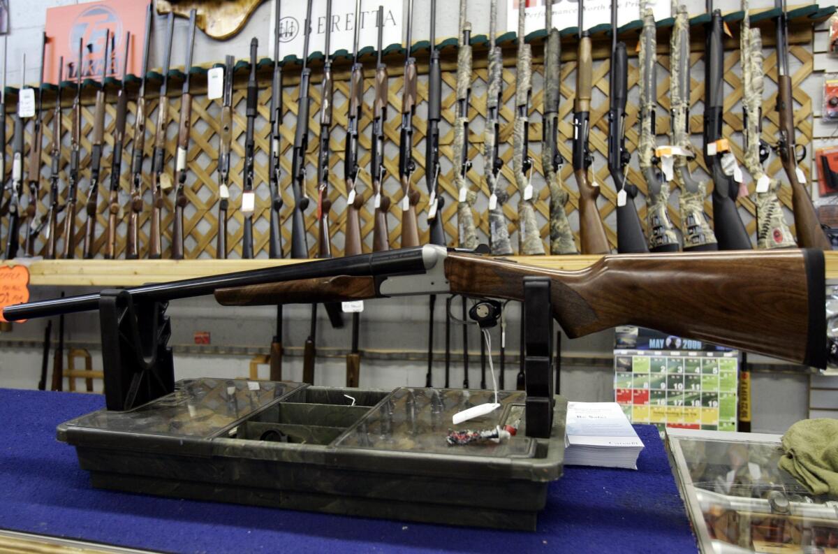 Rifles in a hunting store in Ottawa