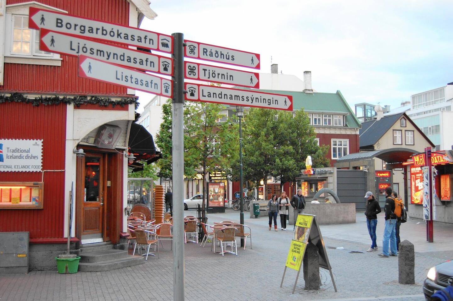 The colorful streets of Reykjavik, Iceland's capital city.
