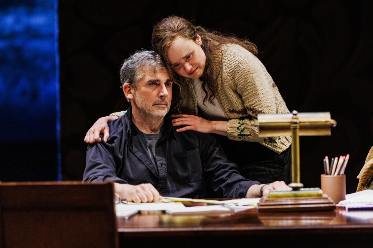 Steve Carell and Alison Pill in Lincoln Center Theater's production of "Uncle Vanya."