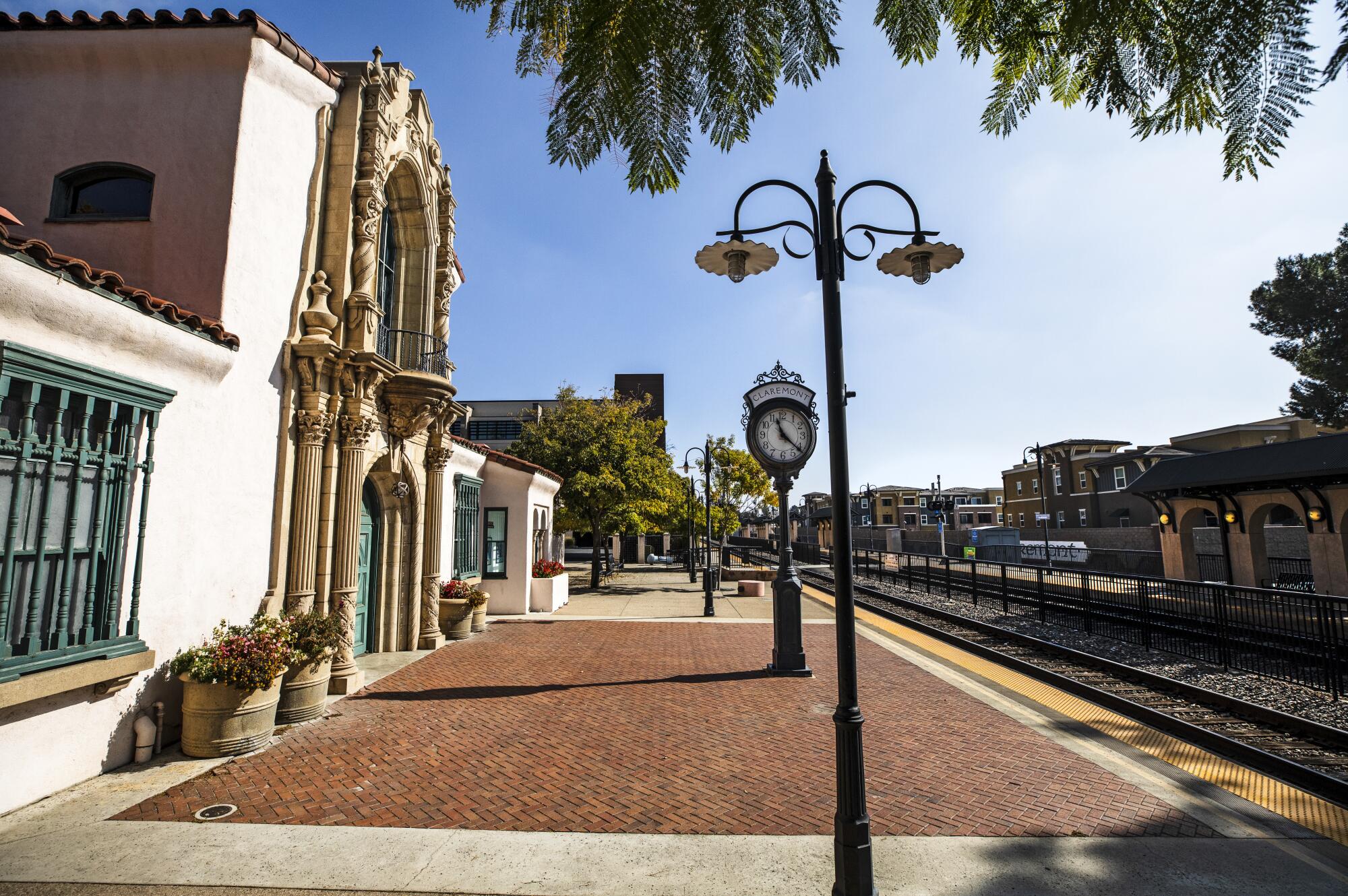 A street view of the Claremont Depot  