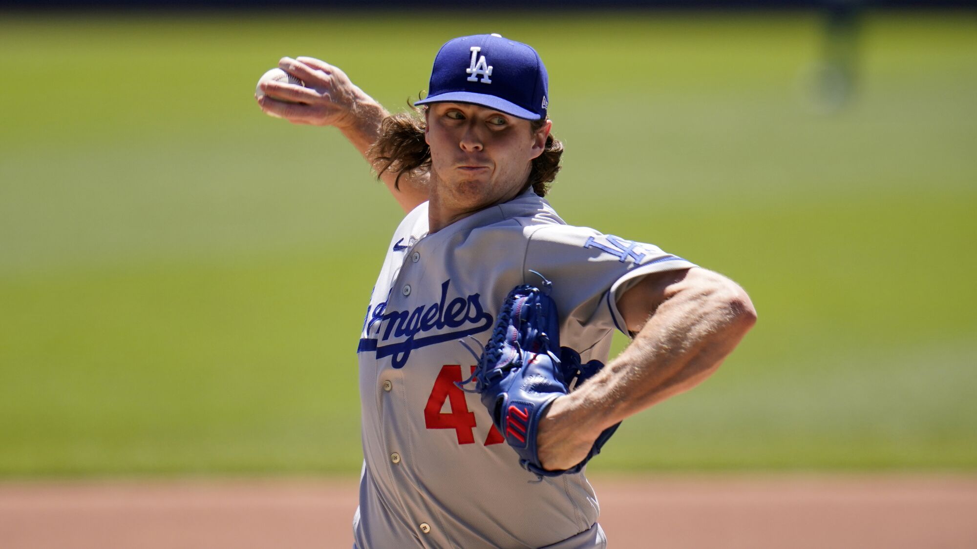 Dodgers' Ryan Pepiot pitches against the Pittsburgh Pirates on May 11, 2022.