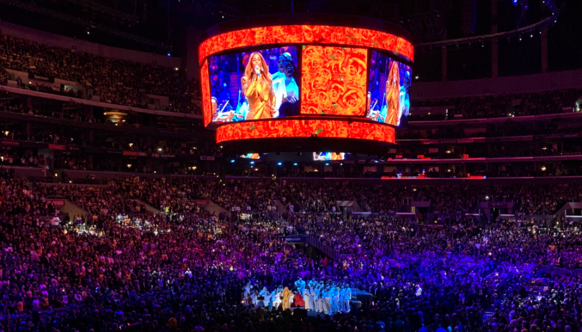 Beyoncé performs at Kobe Bryant's memorial at Staples Center