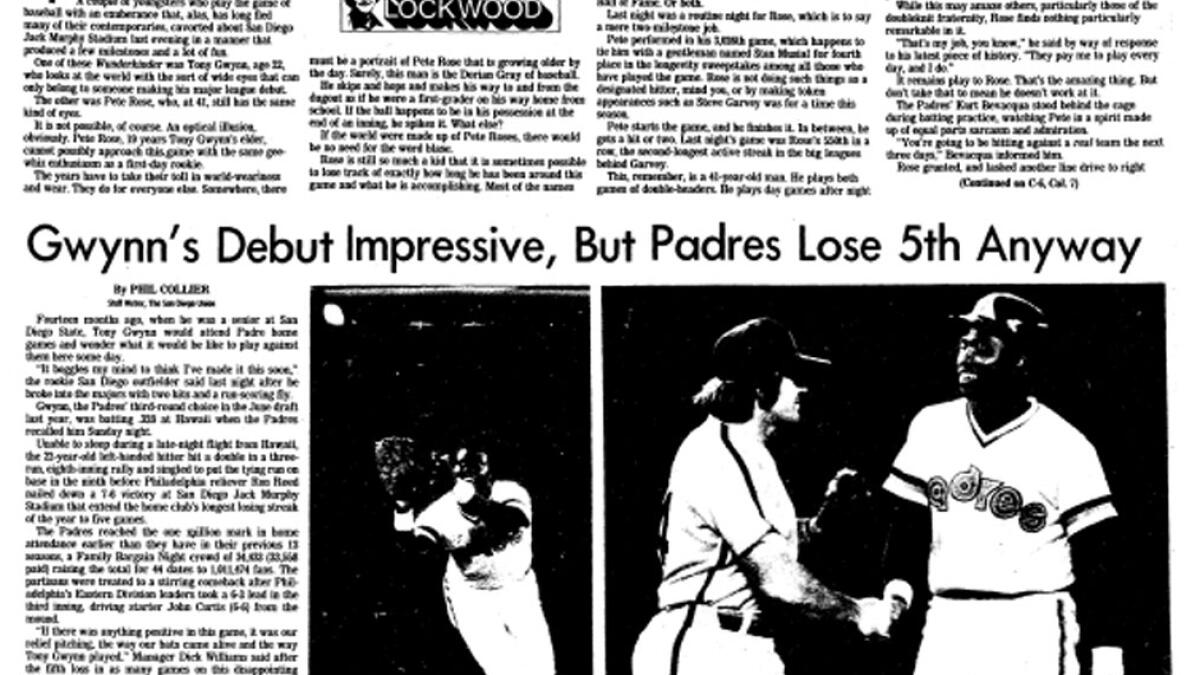 Padres history (Aug. 11): Strike halts Tony Gwynn at .394 - The San Diego  Union-Tribune