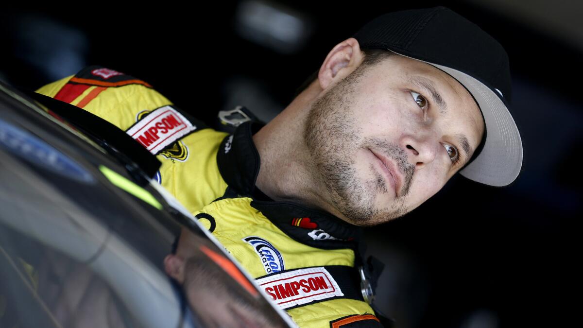 David Gilliland during a NASCAR Sprint Cup Series practice session at Phoenix International Raceway on March 14.
