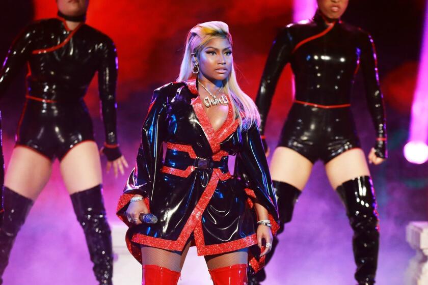 LOS ANGELES, CA - JUNE 24: Nicki Minaj performs onstage at the 2018 BET Awards at Microsoft Theater on June 24, 2018 in Los Angeles, California. (Photo by Leon Bennett/Getty Images) ** OUTS - ELSENT, FPG, CM - OUTS * NM, PH, VA if sourced by CT, LA or MoD **