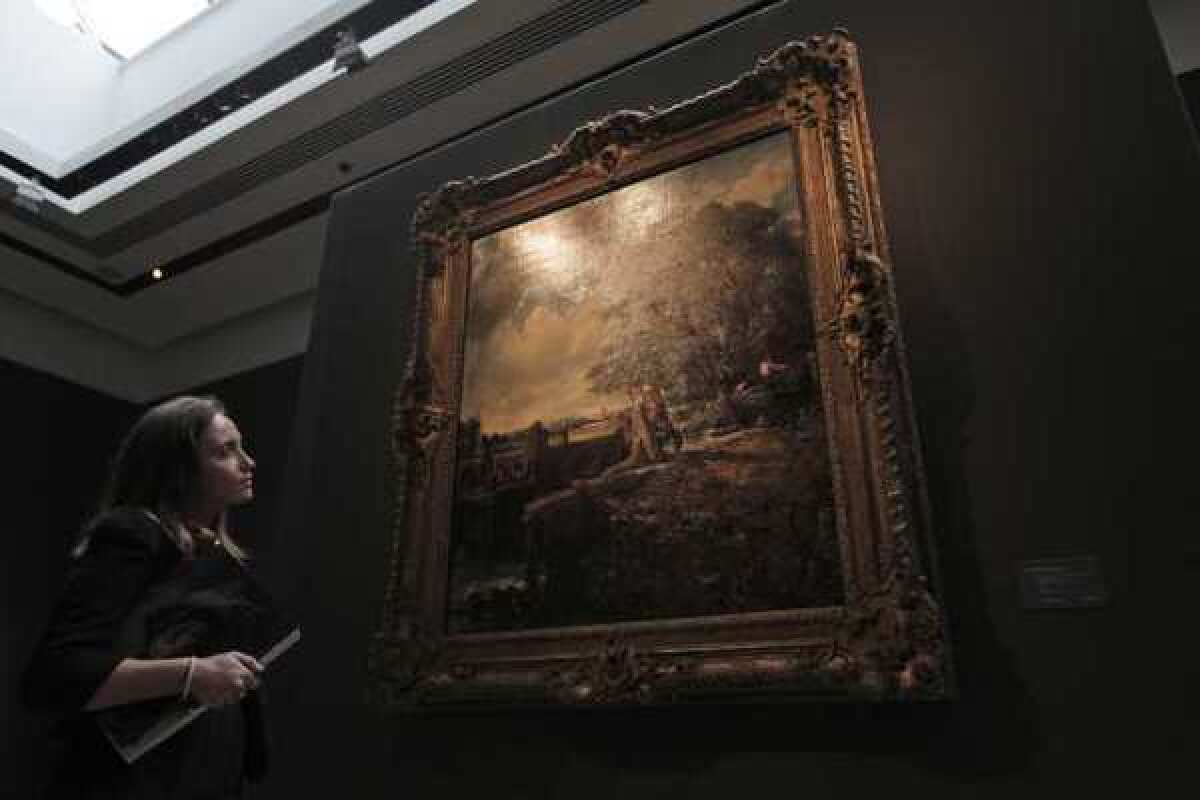 "The Lock" by John Constable, which recently sold at a London auction for $34 million, had previously hung in Madrid's Thyssen-Bornemisza Museum.
