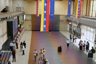 Traffic is sparse at the Simon Bolivar Maiquetia International Airport in Maiquetia, Venezuela.