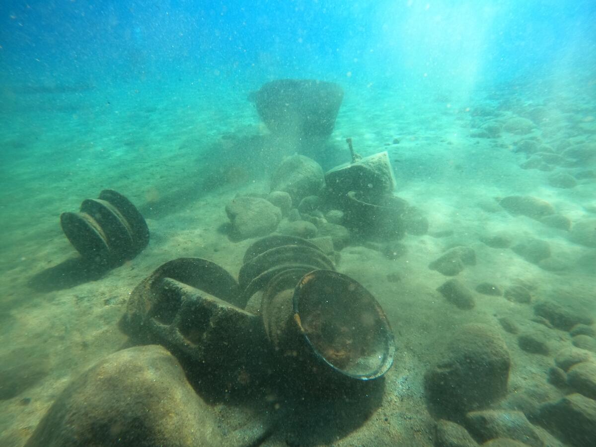 An example of some of the heavy lift items found accumulated under Lake Tahoe's Surface. 