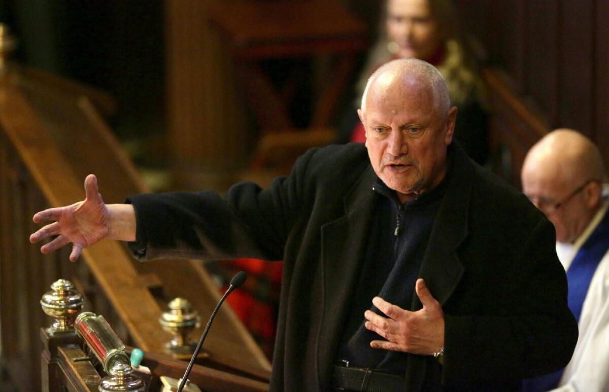 British actor Steven Berkoff was to have appeared in a revival of Harold Pinter's "The Birthday Party" at the Geffen Playhouse.