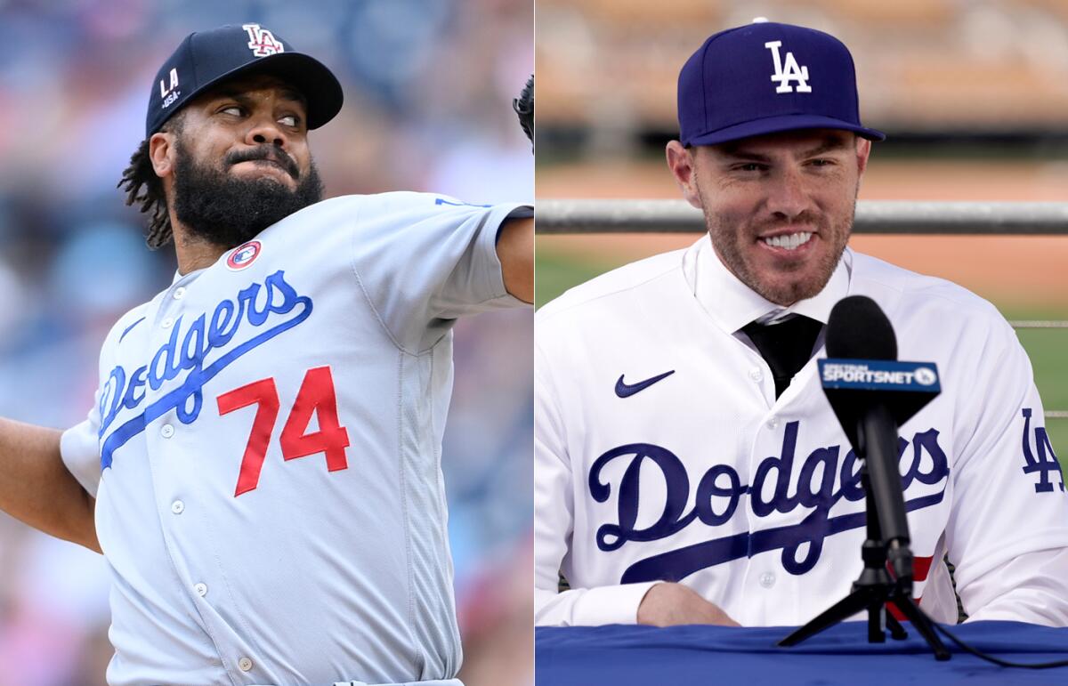 Kenley Jansen and Freddie Freeman side by side.