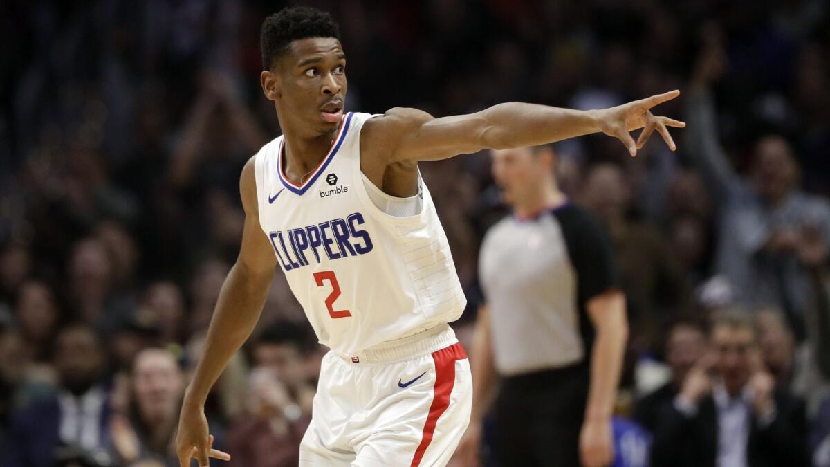 Clippers rookie Shai Gilgeous-Alexander scored a career-high 24 points against the Portland Trail Blazers on Monday
