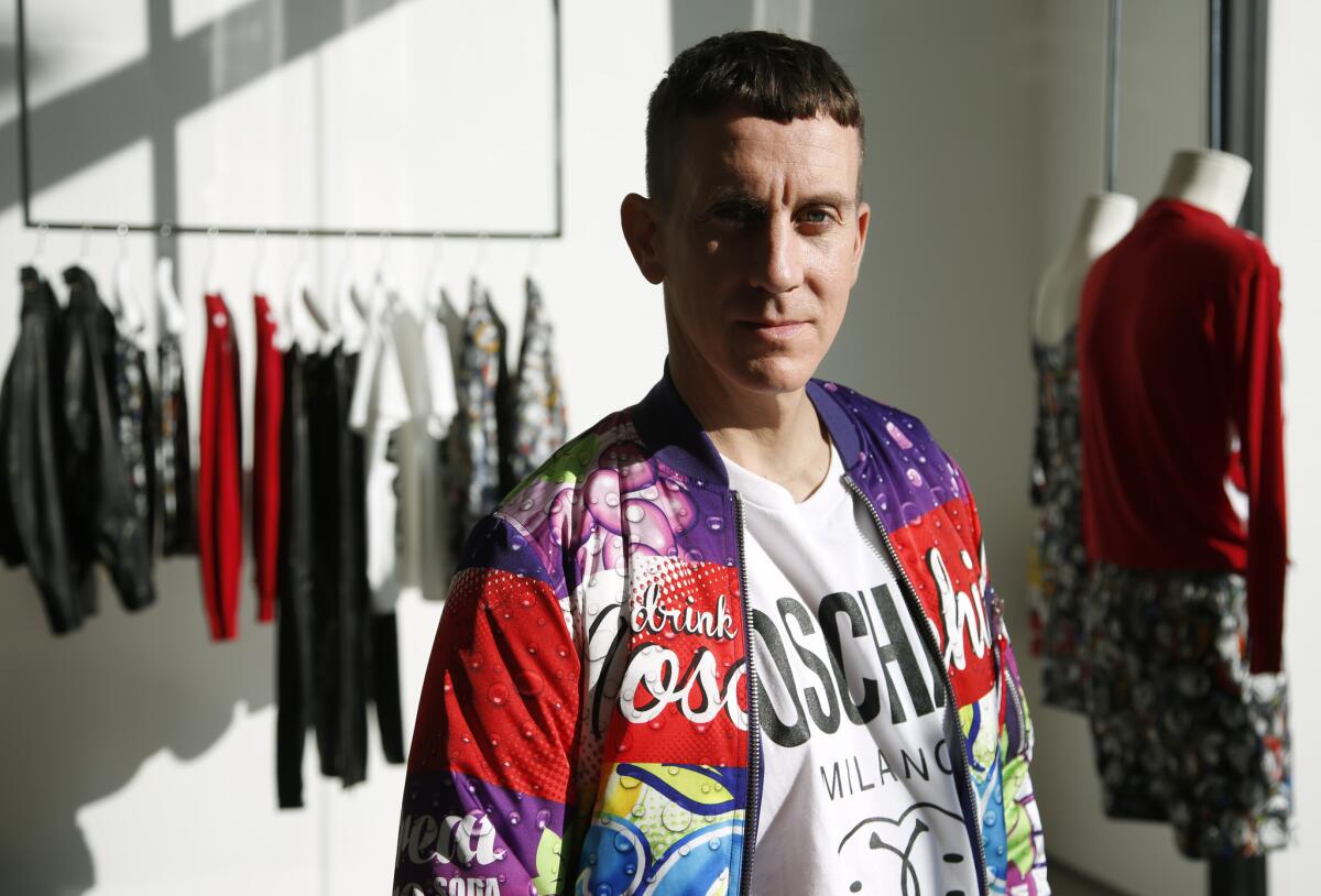 Moschino creative director Jeremy Scott, shown here in a January 2015 file photo, will present the label's spring 2017 men's collection and pieces from the women's resort 2017 collection at a June runway event in L.A.
