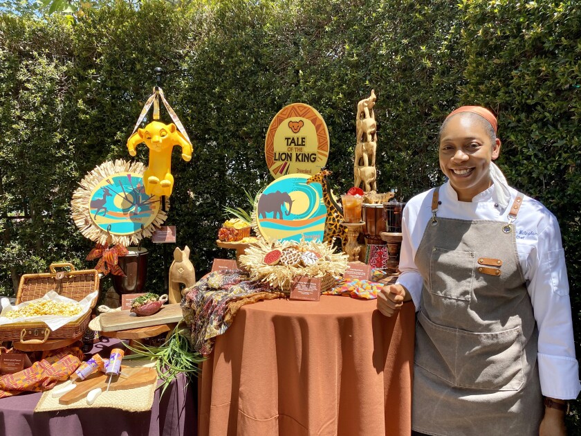 Chef Natalie Willingham at a media preview of "Tale of the Lion King" on May 26 at Disneyland Park. 