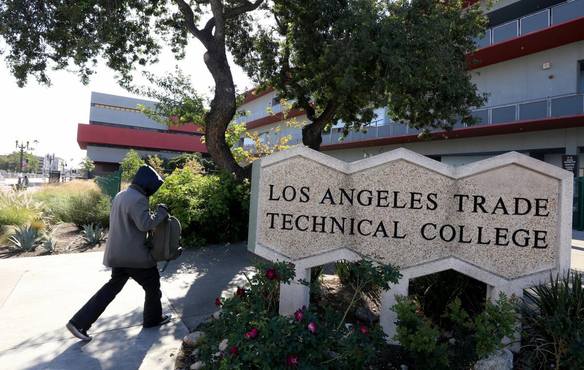 Los Angeles Trade Technical College, shown in 2018, is one of nine campuses in the Los Angeles Community College District.