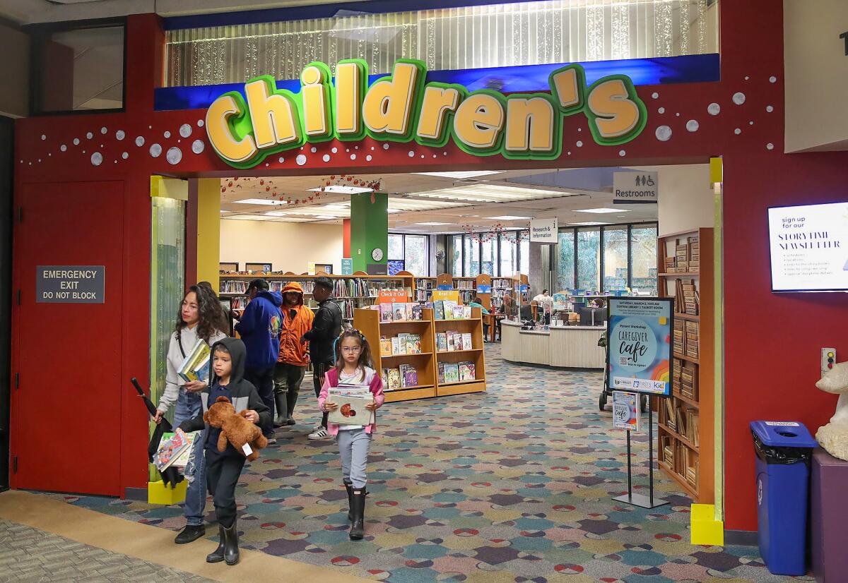 The entrance to the children's book section at the Huntington Beach Public Library.