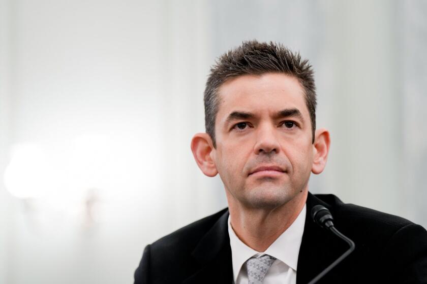 Jared Isaacman during a Senate confirmation hearing in Washington on April 9. Photographer: Kent Nishimura/Bloomberg