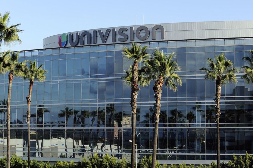 LOS ANGELES, CA- January 1, 2017: The Univision building in Los Angeles on Sunday, January 1, 2017. (Mariah Tauger / For The Times)