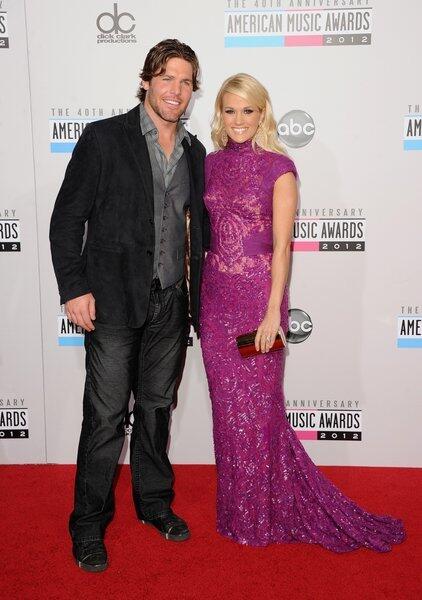 From left, Athlete Mike Fisher and singer Carrie Underwood.