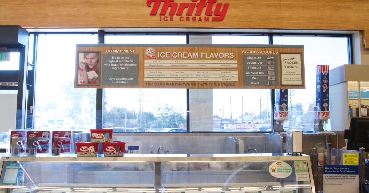 Rite Aid plans to close dozens of California Thrifty Ice Cream shops amid Chapter 11 filing