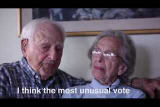 Betty and Morris Markoff have a voting message for you