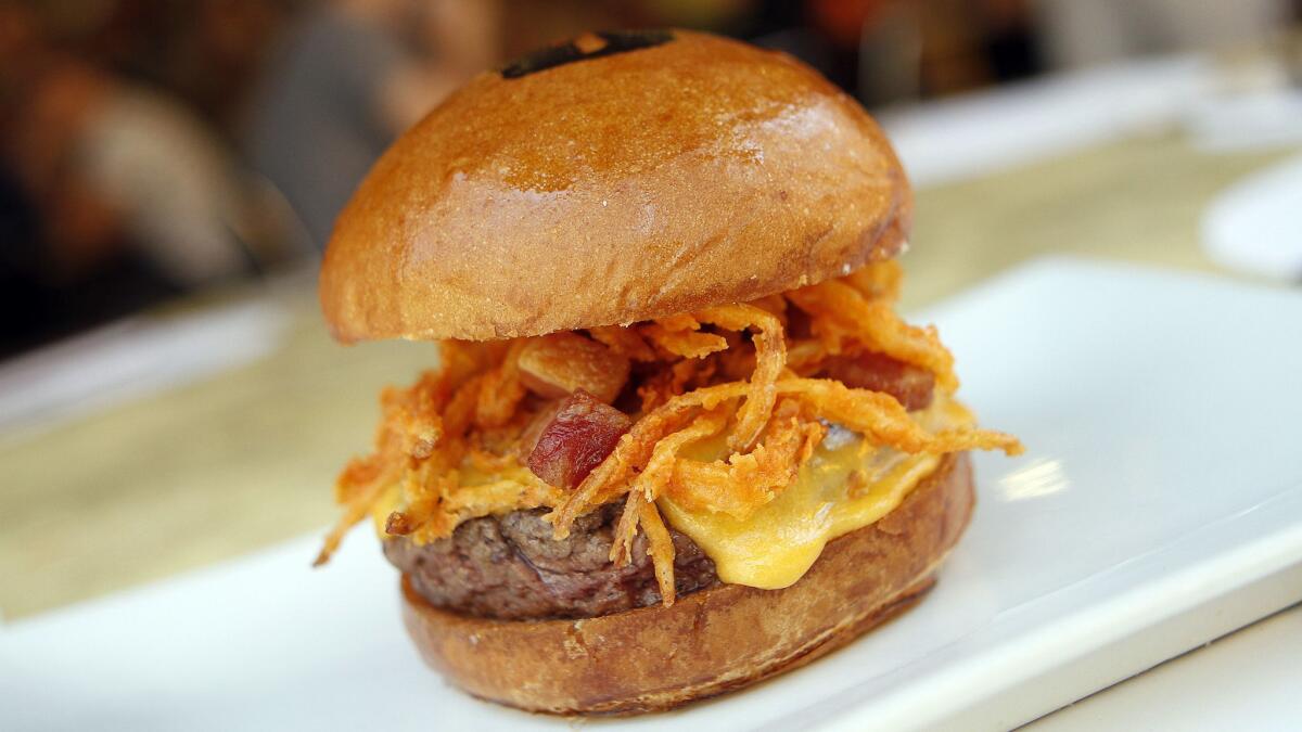 The Manly Burger, one of the offerings at Umami Burger.
