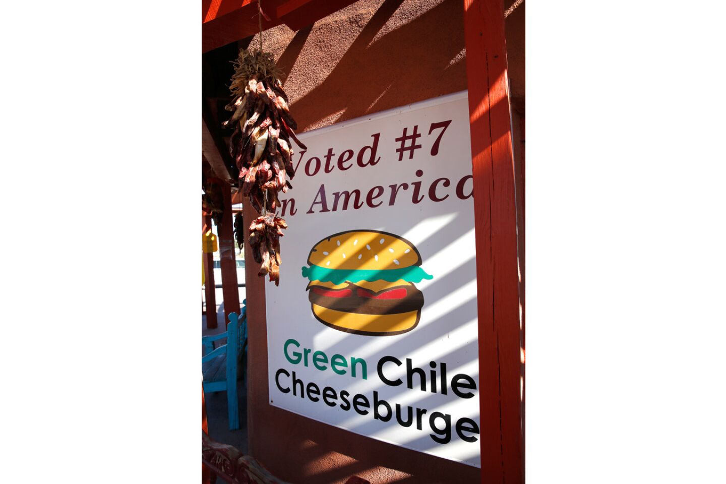 Hatch chile burgers in New Mexico