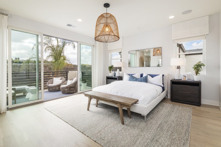 Sendero Collection primary suites are spacious and relaxing.