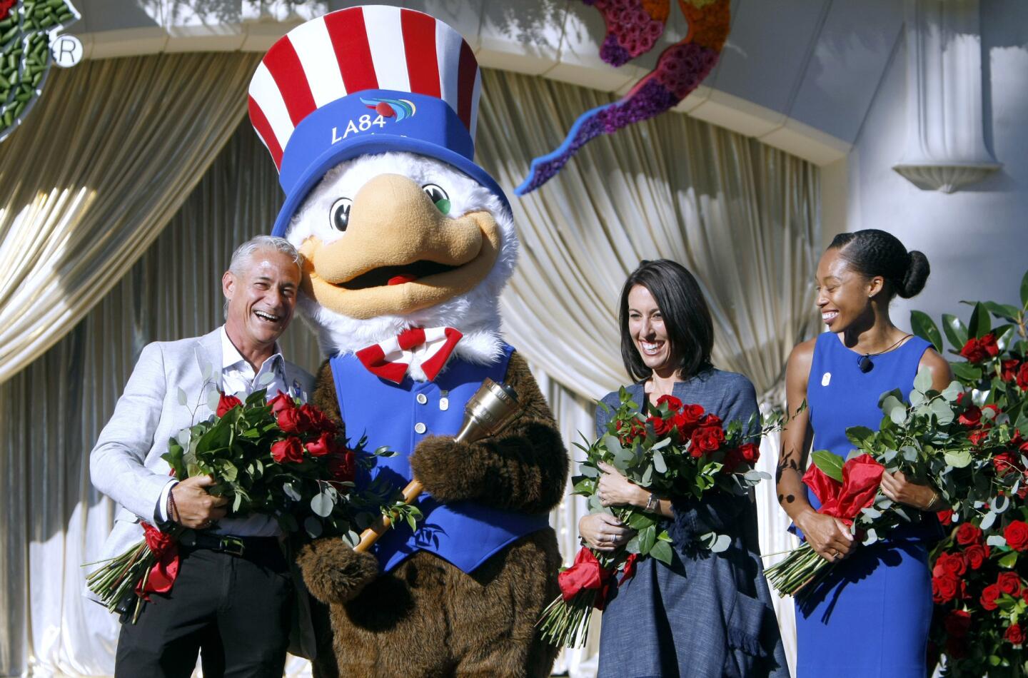 Photo Gallery: Pasadena Tournament of Roses reveals three Rose Parade grand marshals, olympic athletes Greg Louganis, Janet Evans and Allyson Felix