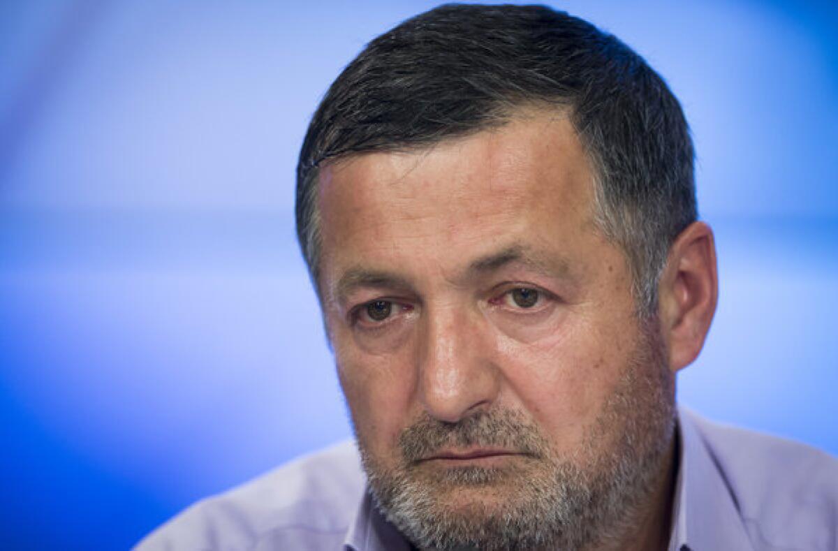 Abdulbaki Todashev at a news conference Thursday in Moscow.