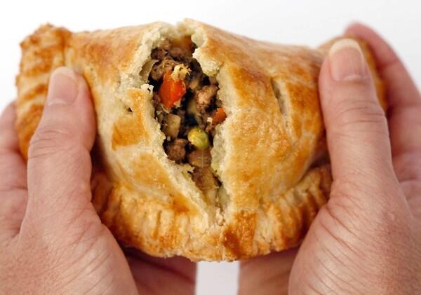 Curried lamb hand pie