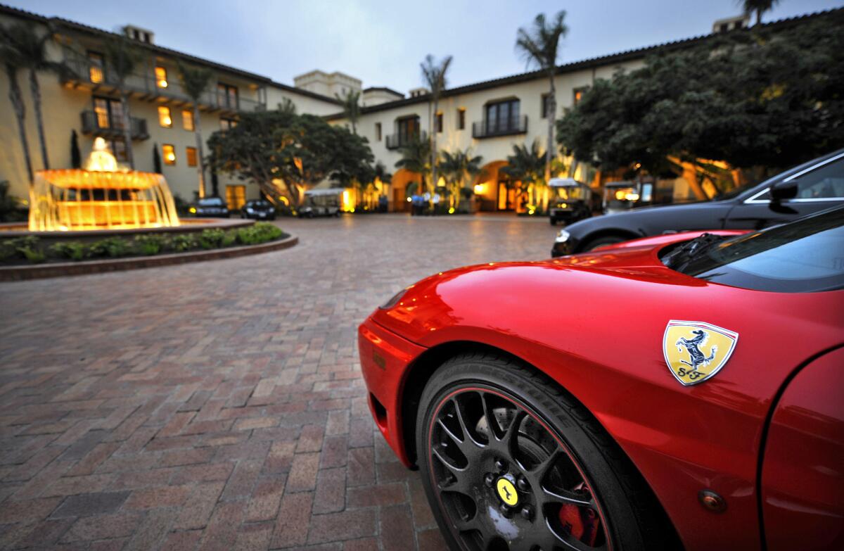 A view of the exterior and valet area of the Terranea Resort in Rancho Palos Verdes.