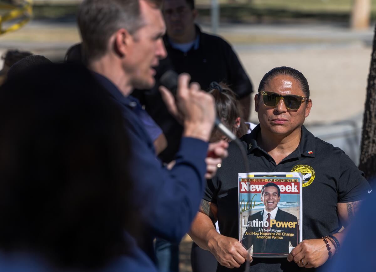 George Whitesides, the Democratic candidate in California's 27th district, in Palmdale.